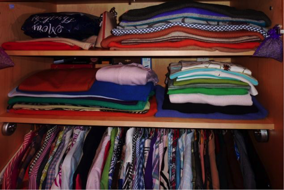 Declutter your clothes before moving